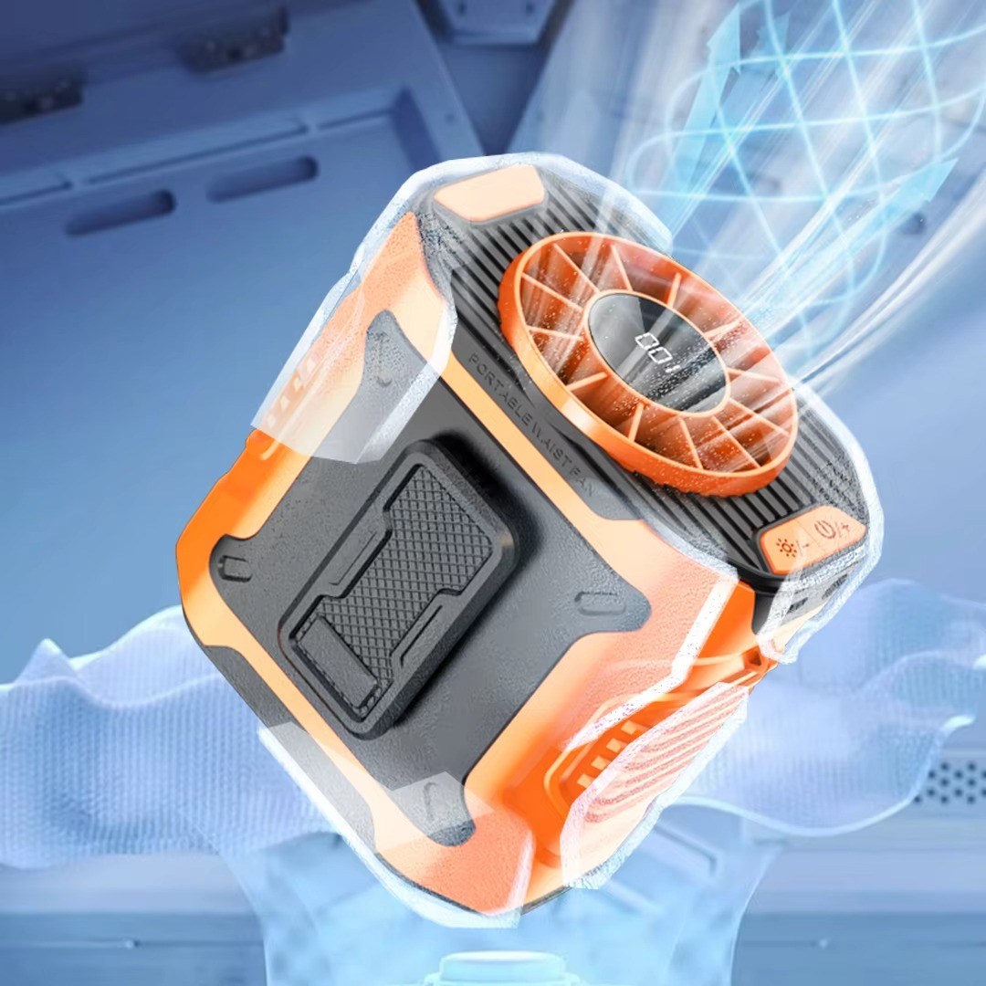 Portable Cooling Waist Fan 5000mAH 16 Hours Working Time