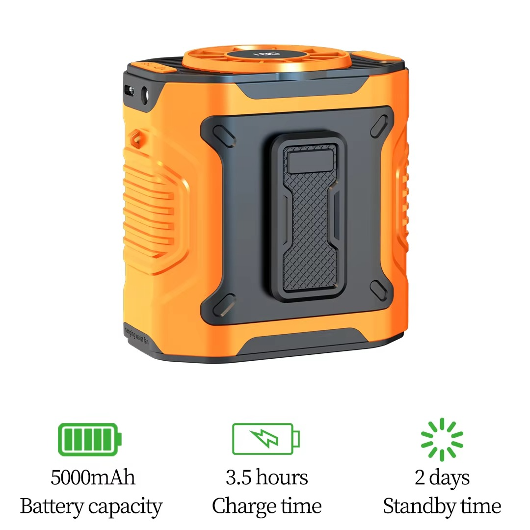 Portable Cooling Waist Fan 5000mAH 16 Hours Working Time