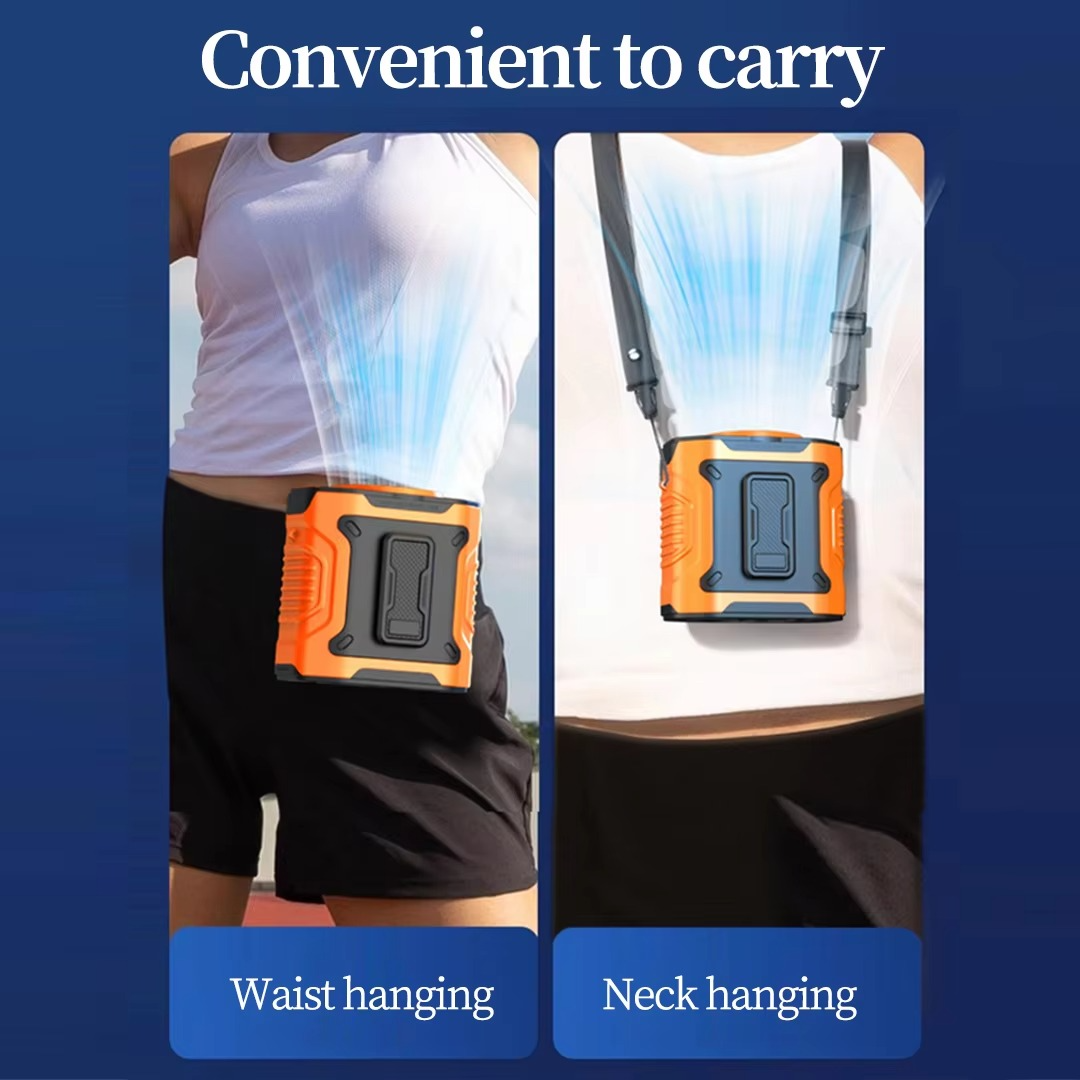 Portable Cooling Waist Fan 5000mAH 16 Hours Working Time