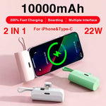 10000mAh Mini Power Bank | 2-in-1 Fast Charger