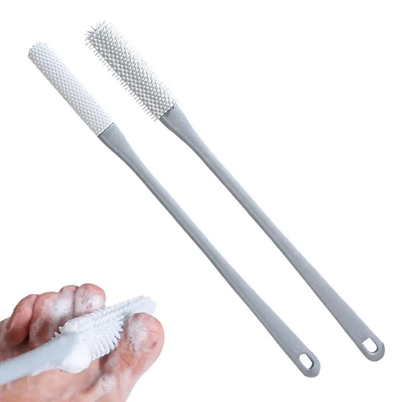 Silicone Toe Brush Foot Washing Brush Toe Cleaner for Shower Foot Scrubber  Dead Skin Foot Washing Tool  Long Handle Toe Cleaner